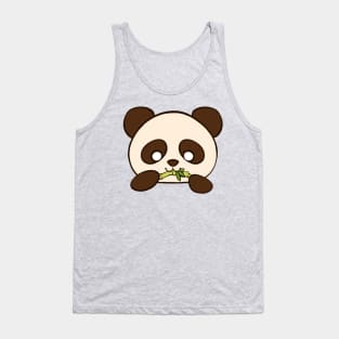 Cute Panda series - Happily eating Bamboo Tank Top